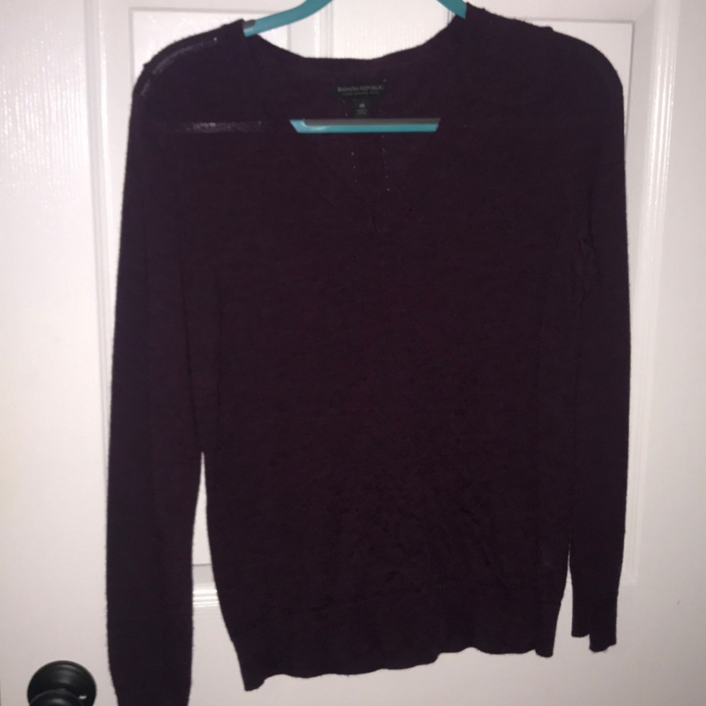 Purple Vneck Banana Republic Sweater